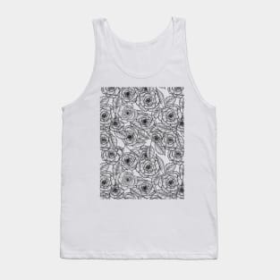 Roses hand drawn pattern Tank Top